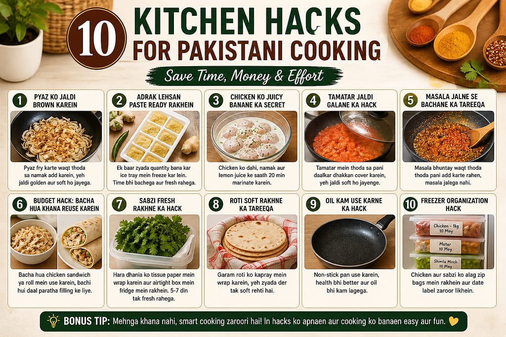 10 Kitchen Hacks for Pakistani Cooking (Time & Money Saving Tips)