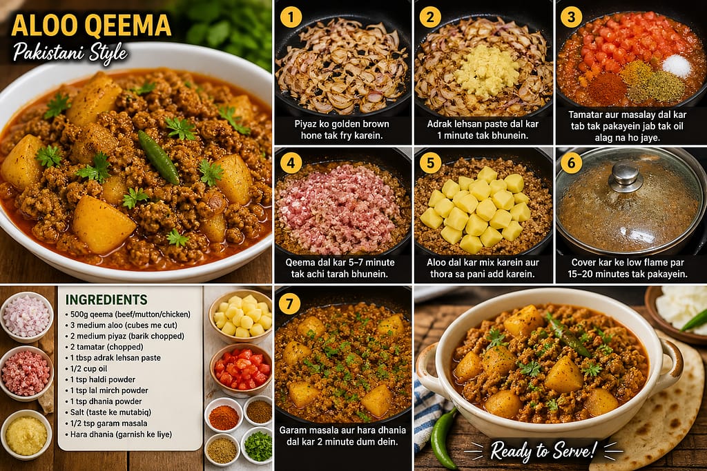 Aloo Qeema Recipe Pakistani Style