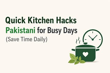 Quick Kitchen Hacks Pakistani for Busy Days (Save Time Daily) is a helpful guide for anyone who wants to make cooking faster, easier, and more organized in a busy routine.
