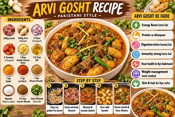 Arvi Gosht Recipe Pakistani Style |