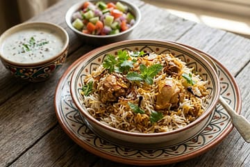 serve biryani