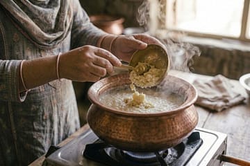 Special Shahi Kheer Recipe mein cheeni aur elaichi powder shamil karte hue"