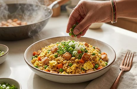 Serve fried rice