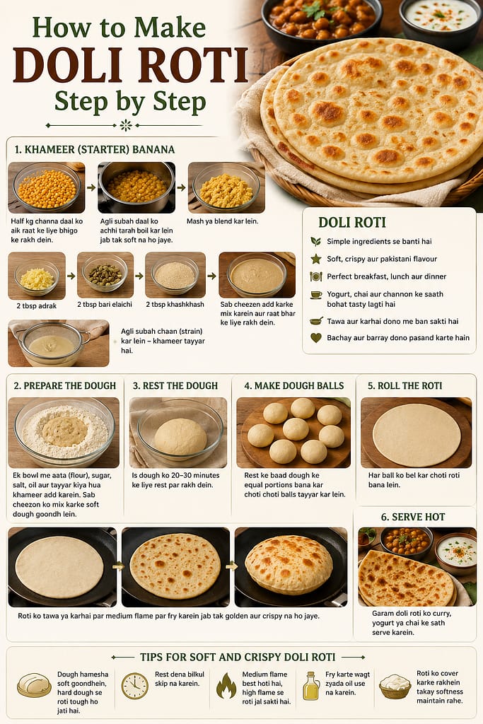 Easy Doli Roti Recipe Pakistani Style – Soft & Homemade